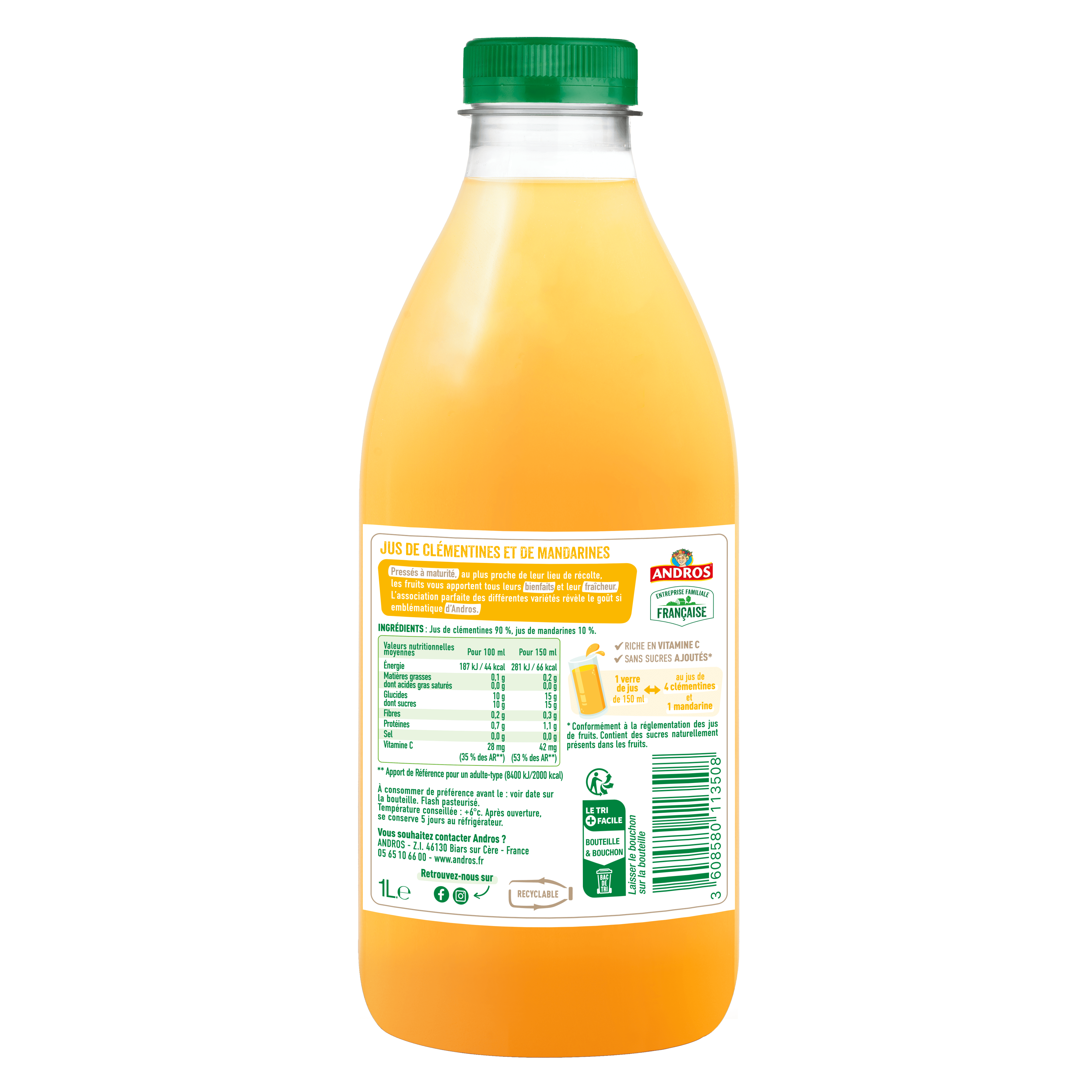 Jus de clémentines et mandarines pressées