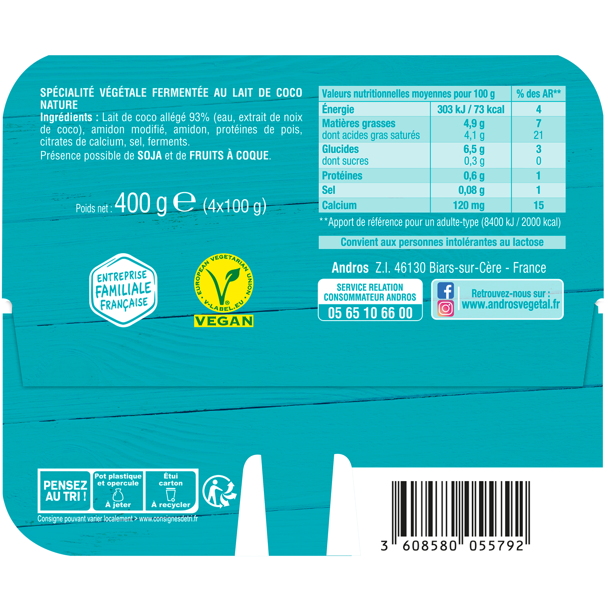 Ferme & Fondant Nature Andros Gourmand & Végétal