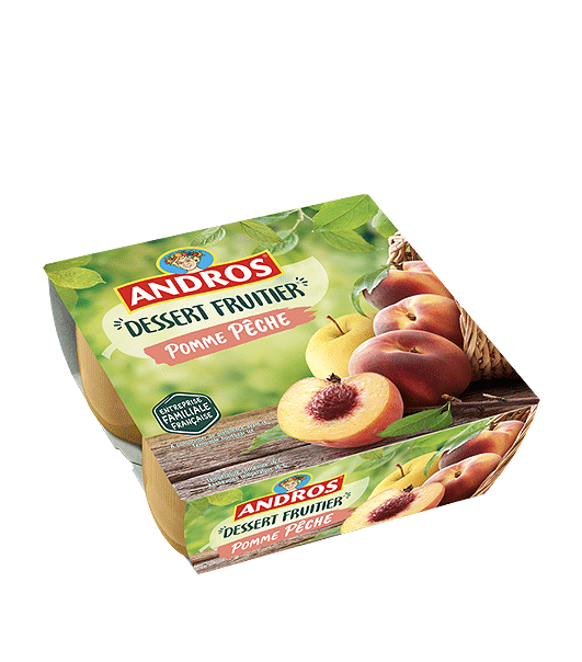 Compote de pommes sans sucre ajouté HVE - ANDROS - Carton de 24 gourdes