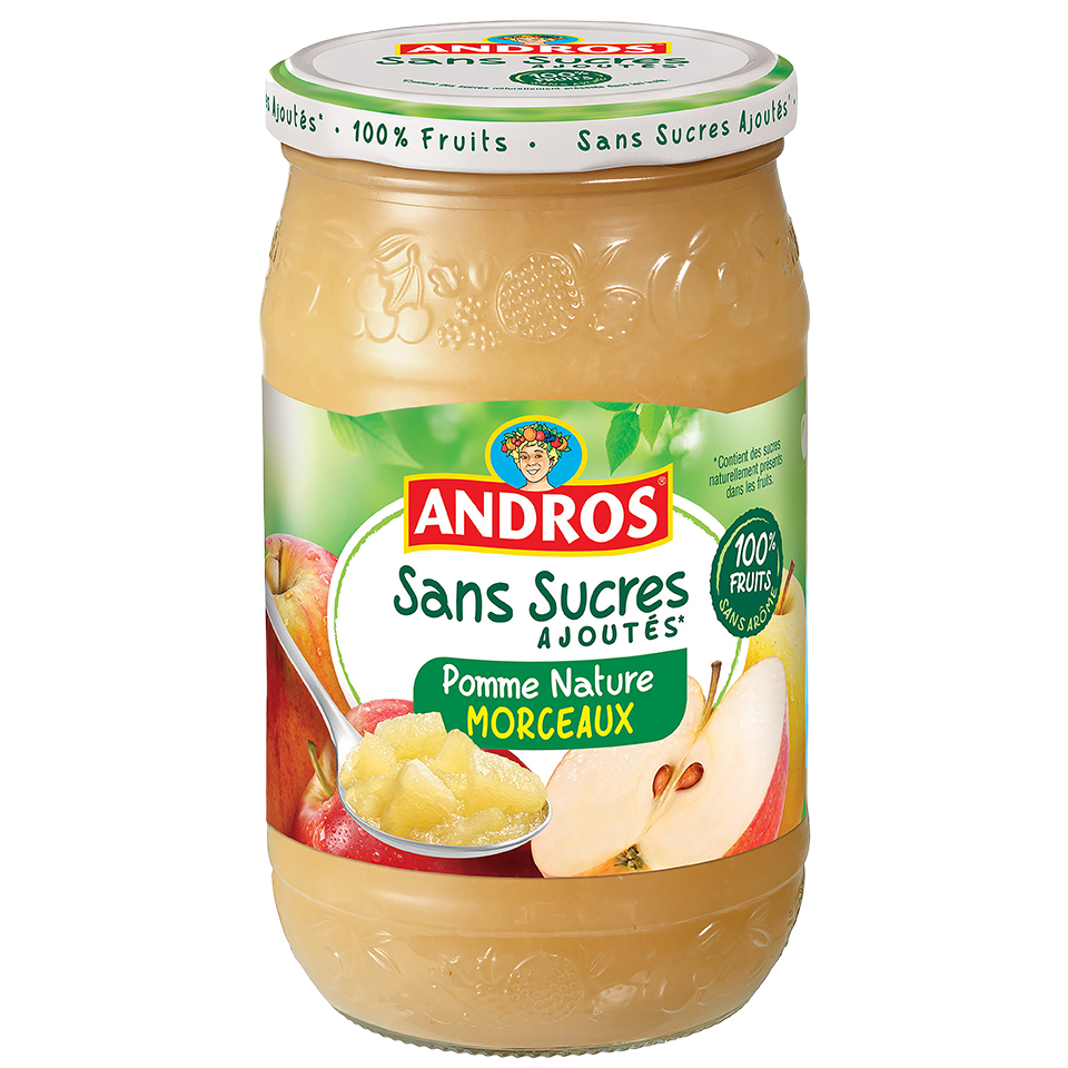 Sans sucres ajoutés Pomme Morceaux – Andros
