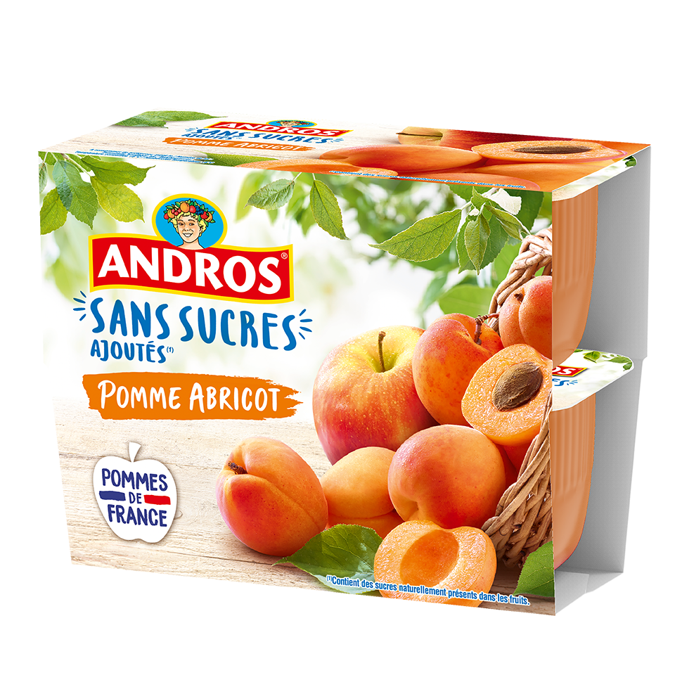 Sans sucres ajoutés Pomme Abricot – Andros