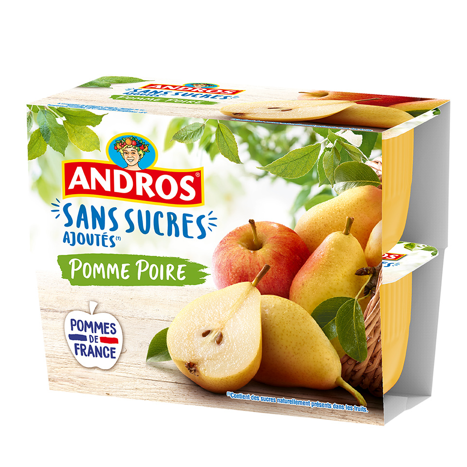 Sans sucres ajoutés Pomme Poire – Andros
