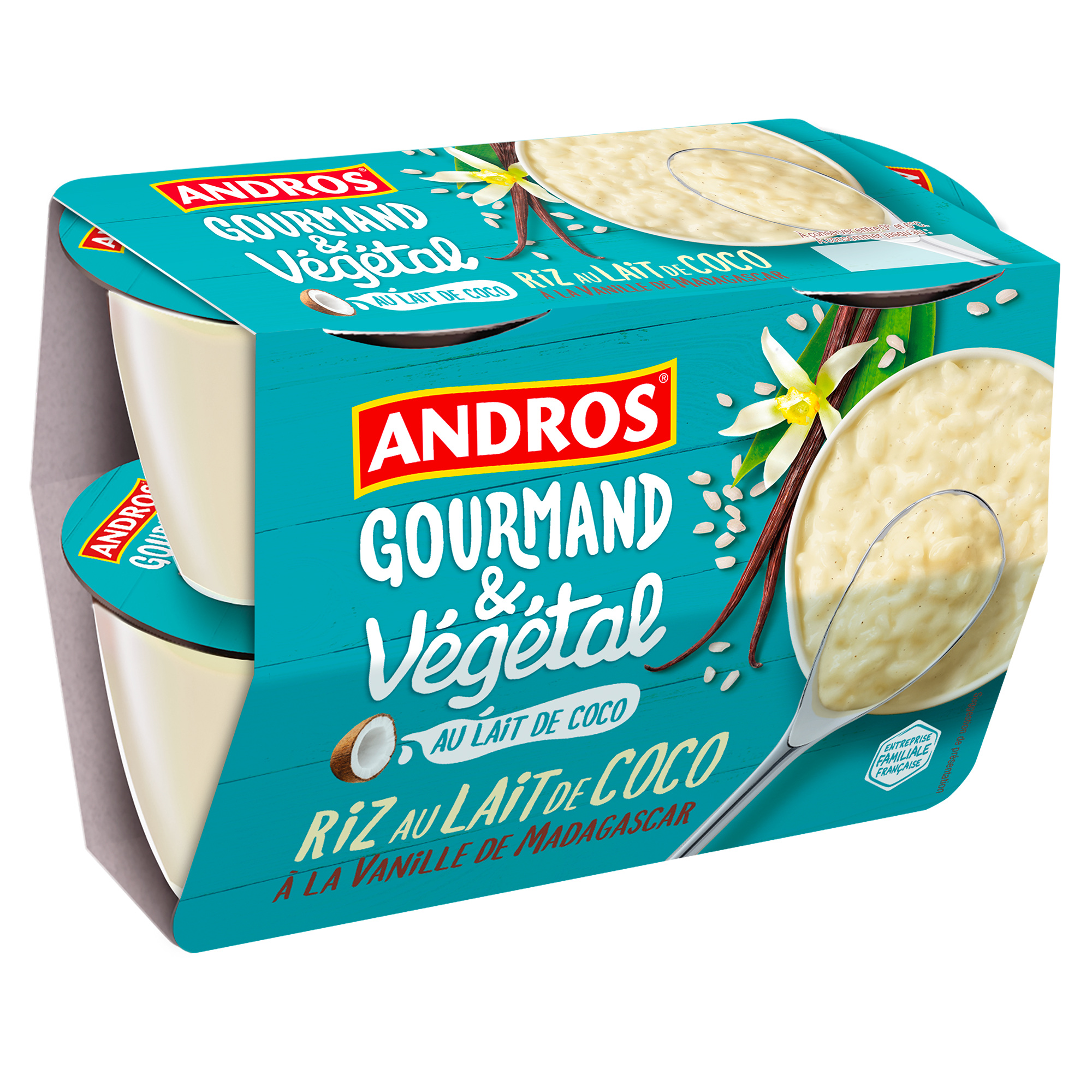 Riz au lait à la vanille de madagascar Andros Gourmand & Végétal