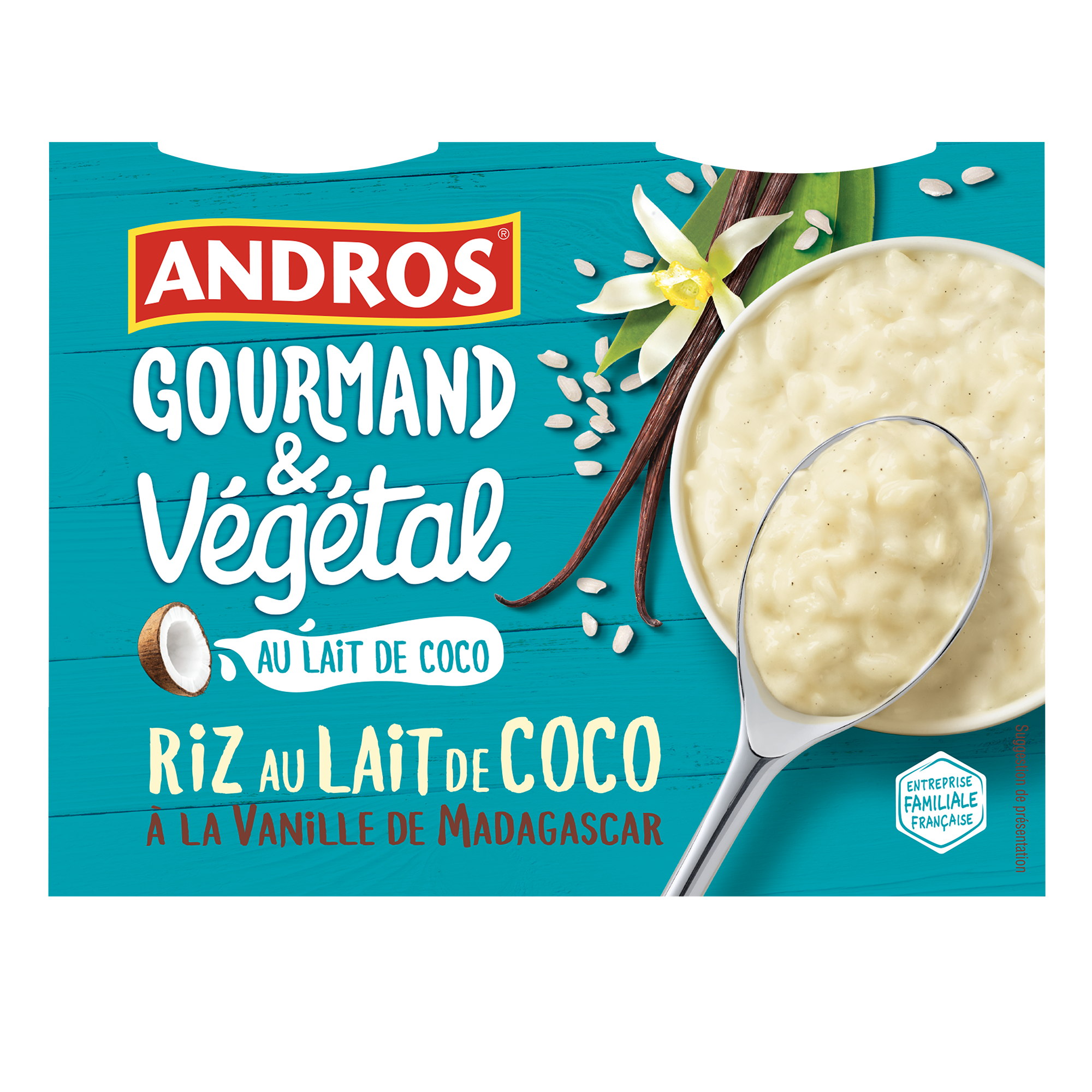 Riz au lait à la vanille de madagascar Andros Gourmand & Végétal