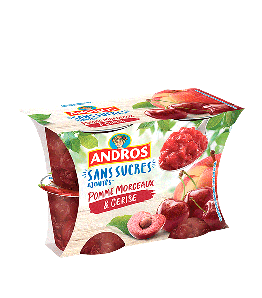 Compote pomme fraise 100G Andros - Grossiste Autres produits de