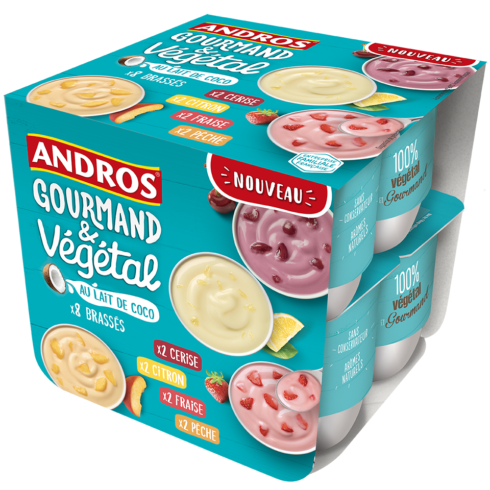 Brassé Cerise, citron, fraise, pêche Andros Gourmand & Végétal