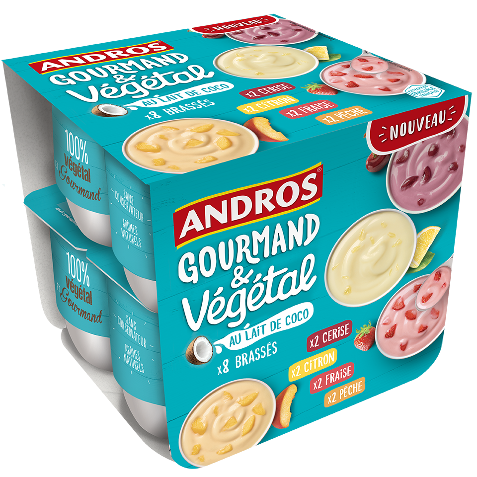 Brassé Cerise, citron, fraise, pêche Andros Gourmand & Végétal