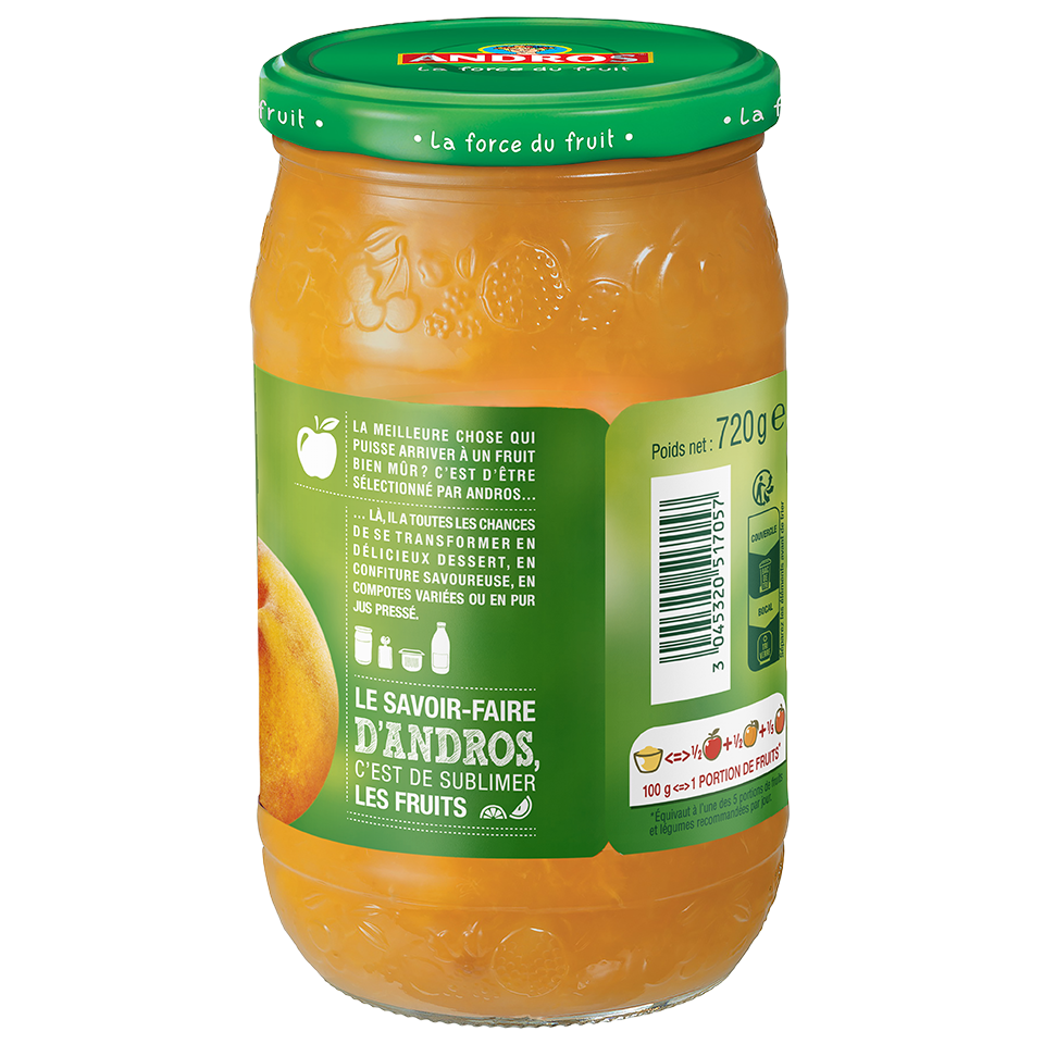 Compote dessert fruitier Pomme Vanille - Andros - 750g