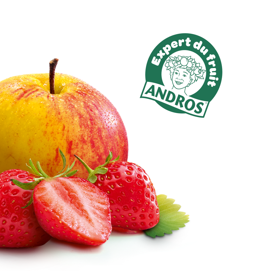 Compote Panaché Pomme Nature Et Pomme Fraise ANDROS : les 12 pots