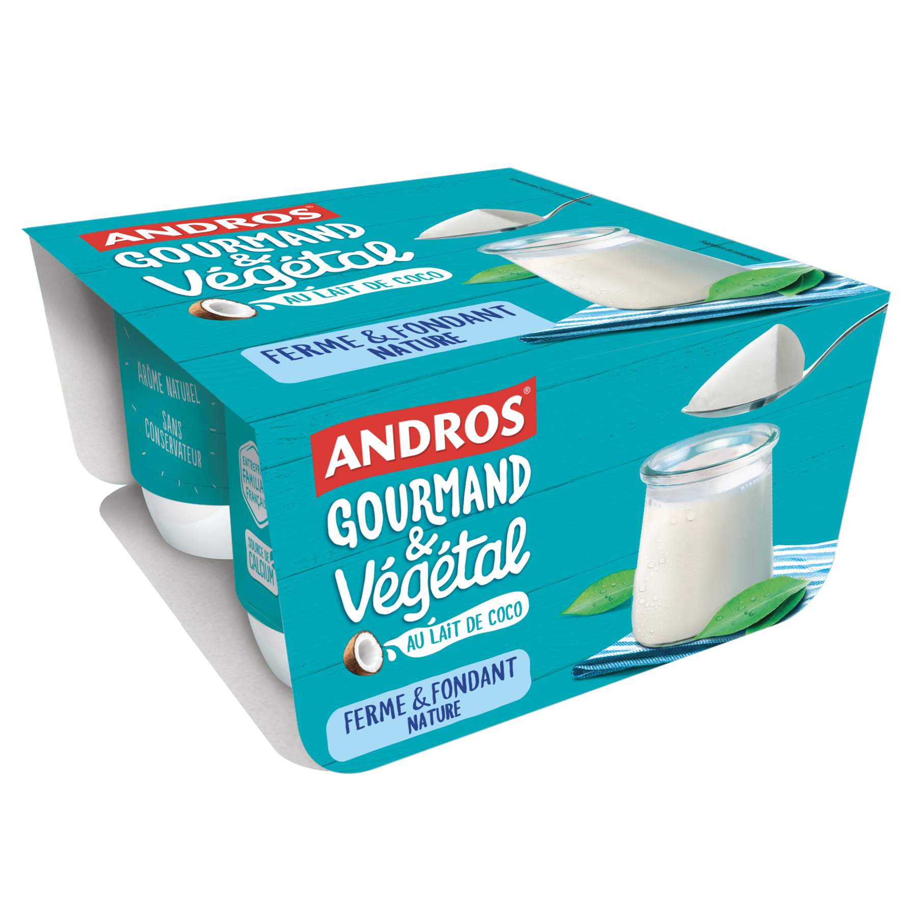 Dessert Végétal Ferme et Fondant au lait de coco Nature – Andros