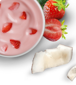 Brassé fraise au lait de coco