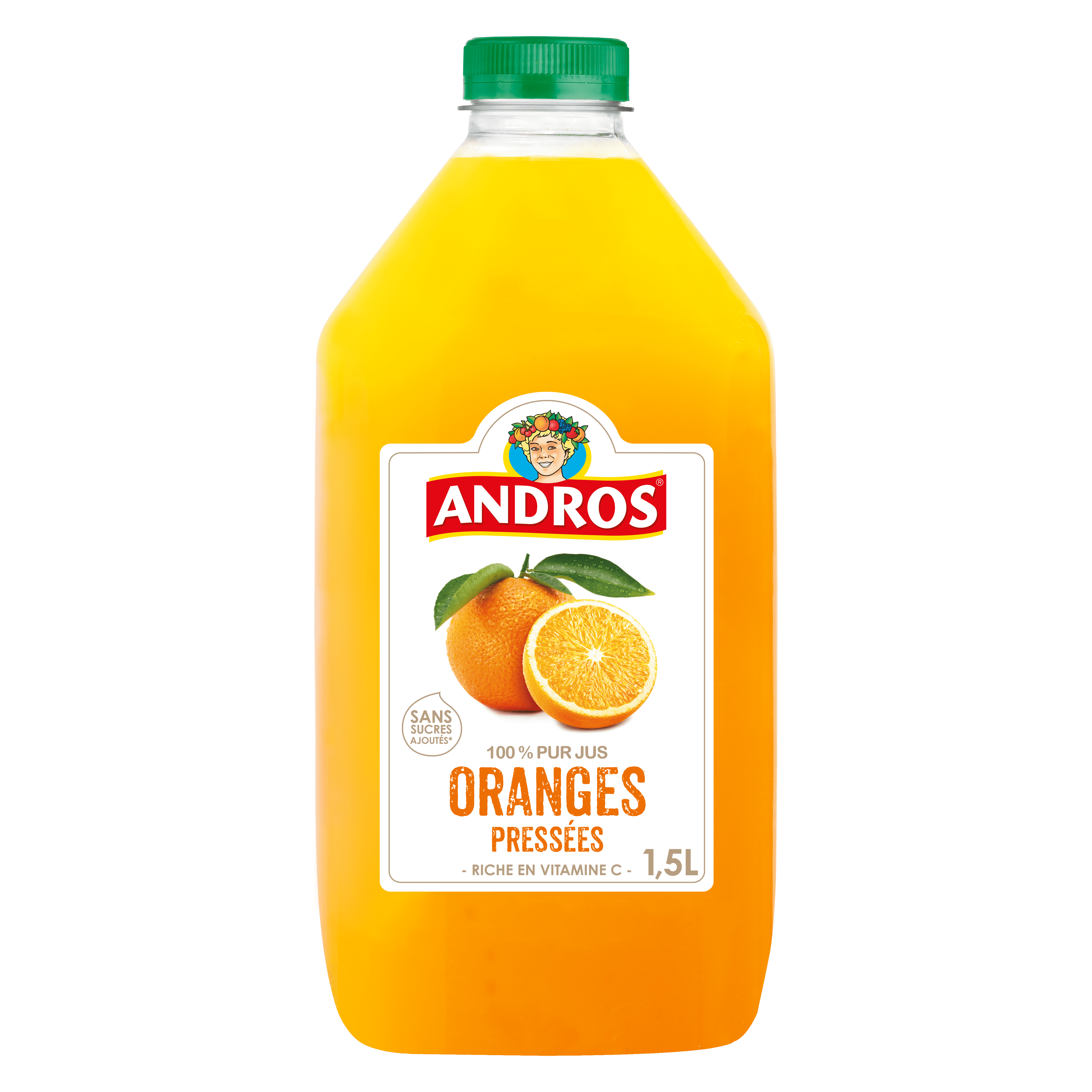 Andros : Pur jus d'oranges pressées 1,5L